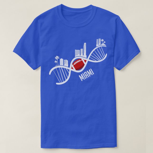 Miami American Football Skyline Florida USA Gift T Shirt (Design framsida)