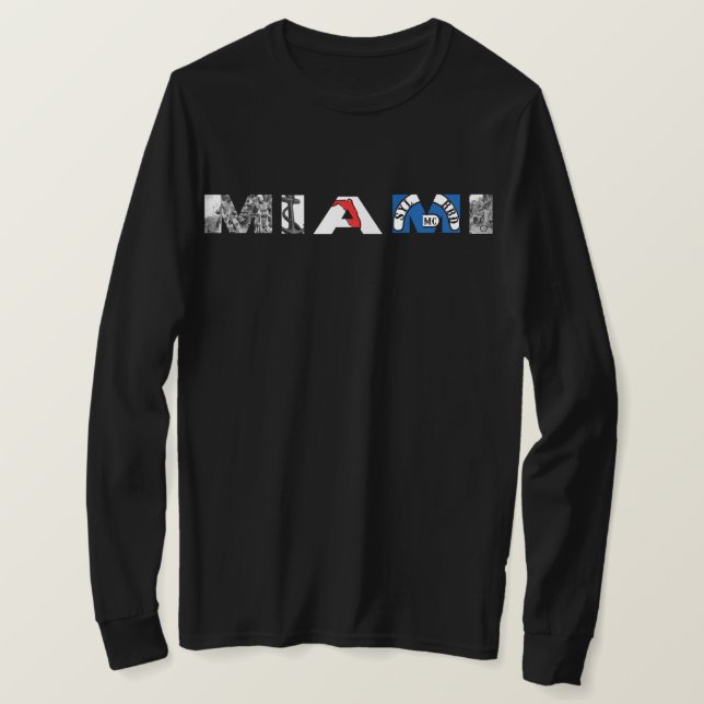 Miami Anni Långärmad T-shirt (Design framsida)