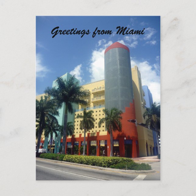 miami art deco vykort (Framsida)