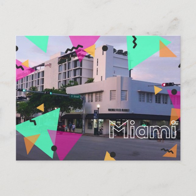 Miami art deco  vykort (Framsida)