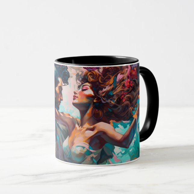 Miami Bachata Dance Dream Painting Mugg (Framsida höger)
