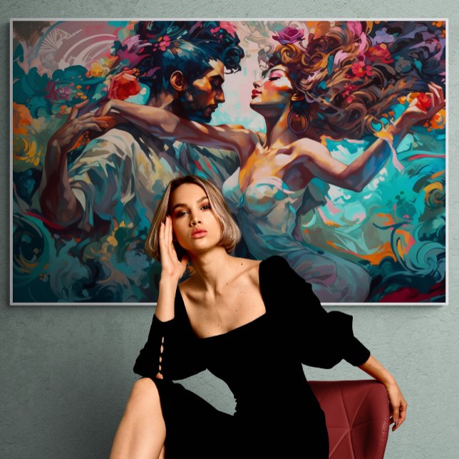Miami Bachata Dance Dream Painting Poster (Skapare uppladdad)