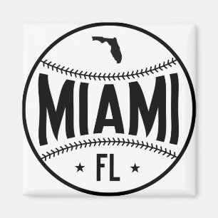 Miami Baseball Thavier Magnet