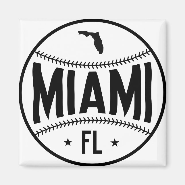 Miami Baseball Thavier Magnet (Framsidan)