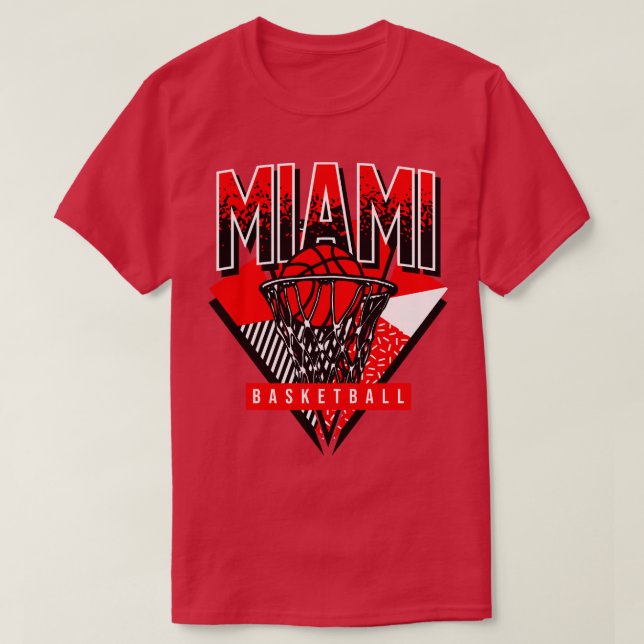 Miami Basketball 90s Throwback T Shirt (Design framsida)