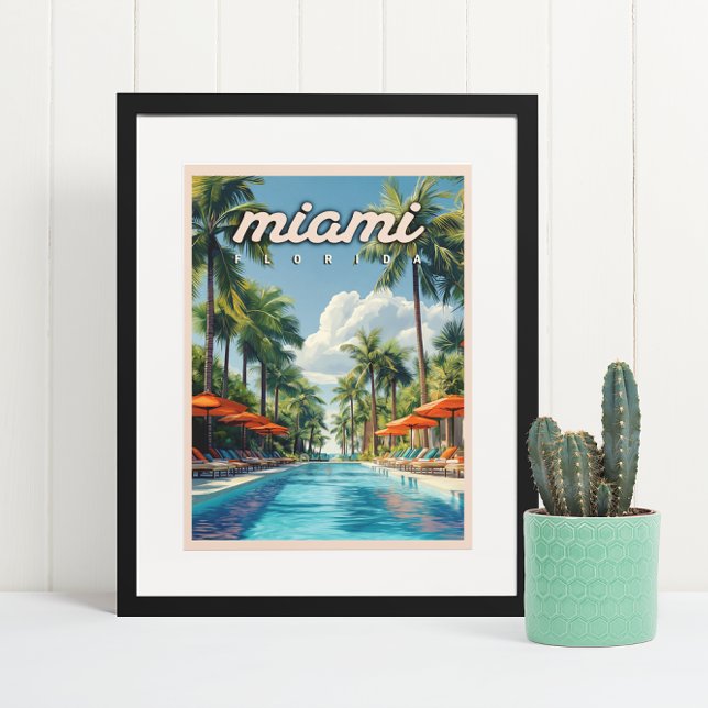 Miami Bassäng Vintage Poster (Skapare uppladdad)