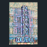 Miami Beach Art Deco Hotel Painting 3 Poster<br><div class="desc">Södra Beach-området i Miami Beach har en hel mängd hotell för vintage. Användan är sedan 1930- och 1940-talen en del av Miami Art Deco-distriktet i det nationella registret över historiskt Ställe. De färgstarka tecknen tände natten himmel längs Ocean Blvd.</div>