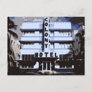 Miami Beach Art Deco Hotels på morgonen Vykort