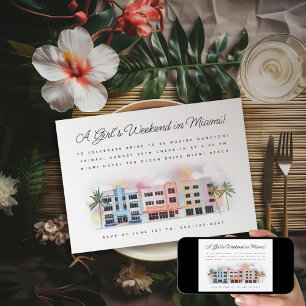 Miami Beach Bachelorette Helg Inbjudningar