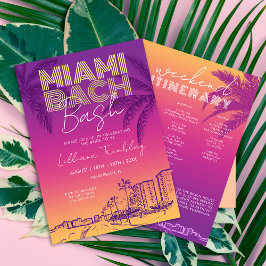Miami Beach Bachelorette Helg Itinerary Inbjudningar