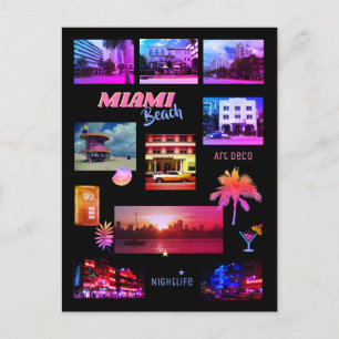 Miami Beach Collage Vykort