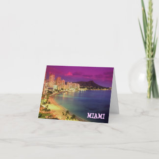 MIAMI BEACH den Florida 'WISHEN VAR DU HERE Kort
