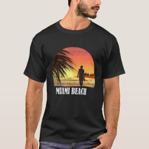 Miami Beach Fl 70s Retro Throwback Design T Shirt