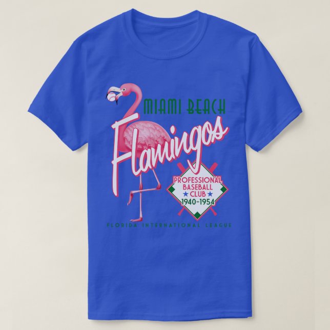 Miami Beach Flamingos T Shirt (Design framsida)