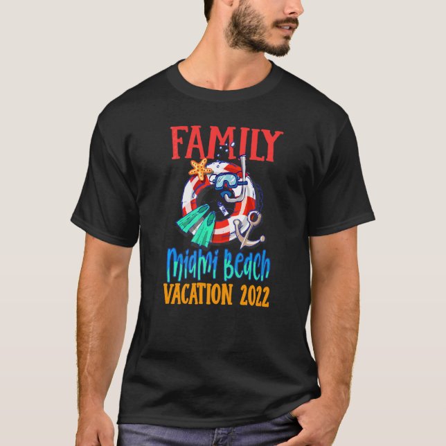 Miami Beach Florida 2022 Matching Family Group Vac T Shirt (Framsida)