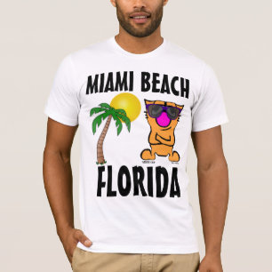MIAMI BEACH FLORIDA CAT t-shirts