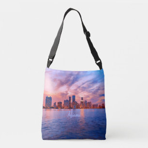 Miami Beach Florida City Skyline Axelväska