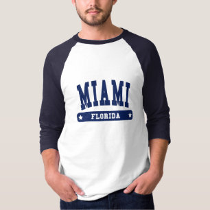 Miami Beach Florida College Stil T-skjortor Tee
