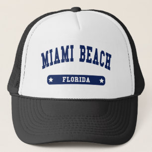 Miami Beach Florida College Stil T-skjortor Truckerkeps