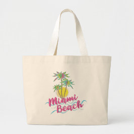 Miami Beach Florida Coola Roligt Graphic Tote Bag Jumbo Tygkasse