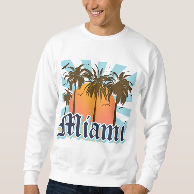 Miami Beach Florida FLA Sweatshirt (Framsida)