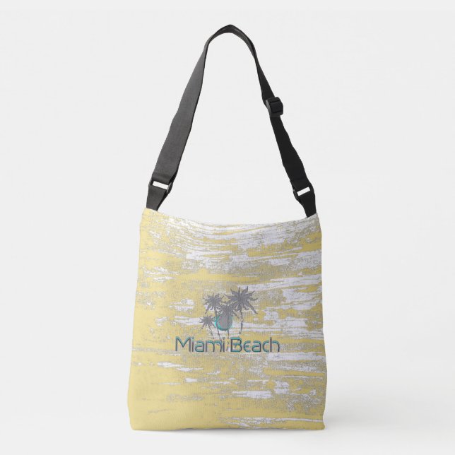 Miami Beach, Florida, Grunge Tropisk, Cool Axelväska (Framsida)