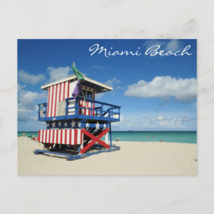 Miami Beach Florida Guard Torn Vykort