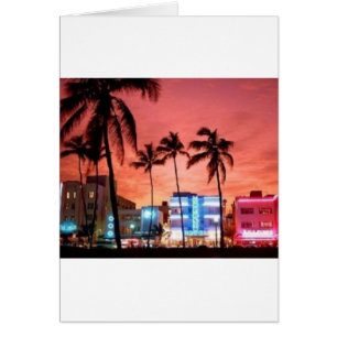 Miami Beach Florida Hälsningskort