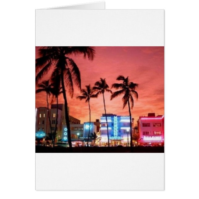 Miami Beach Florida Hälsningskort (Framsidan)