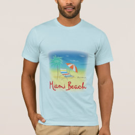 Miami Beach Florida Handflatan Graphic Coola T Shirt