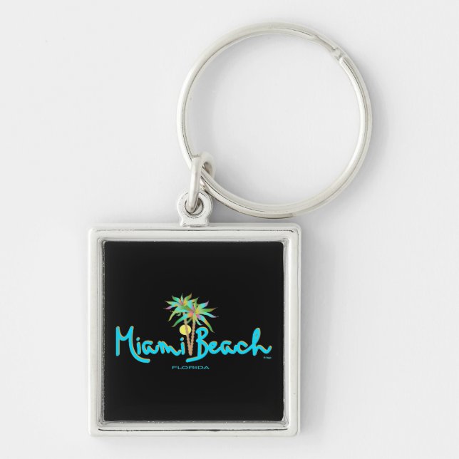 Miami Beach Florida handflatan kyler nyckelringar (Framsidan)