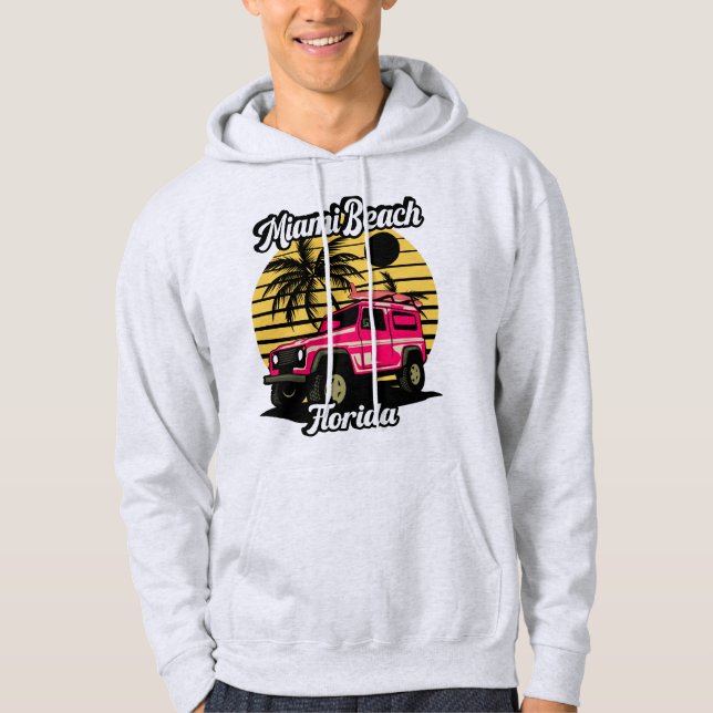 Miami Beach,Florida Hoodie (Framsida)