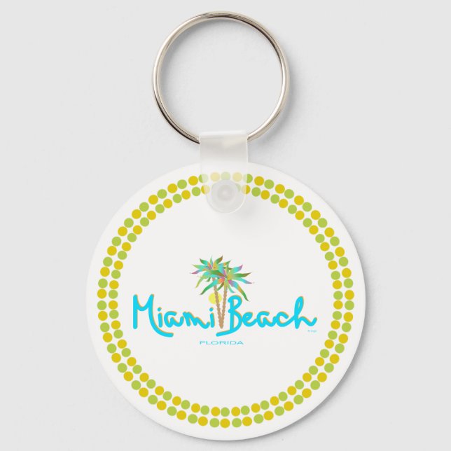 Miami Beach, Florida I Kärlek Nyckelringar (Framsida)