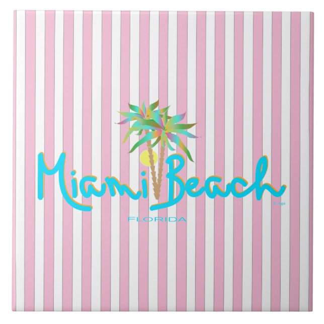 Miami Beach, Florida I Kärlek You Kakelplatta (Framsidan)