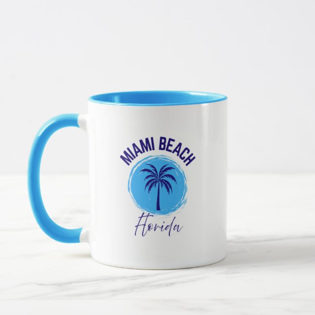 Miami Beach Florida Kaffe Mugg (Vänster)
