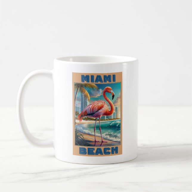 Miami Beach Florida Kaffemugg (Vänster)