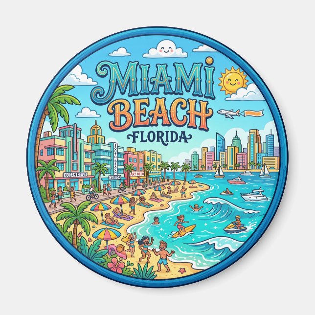 Miami Beach Florida Magnet (Framsidan)