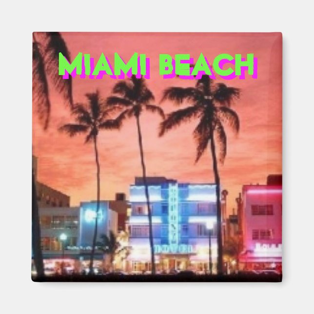 Miami Beach, Florida Magnet (Framsidan)