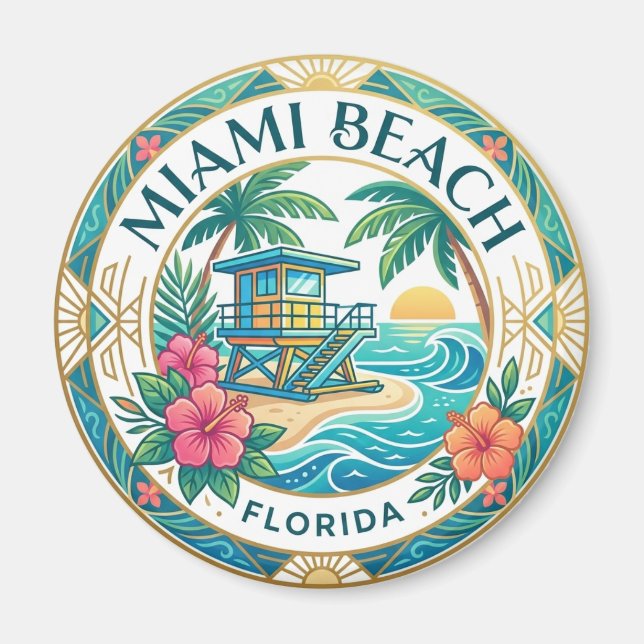 Miami Beach Florida Magnet (Framsidan)
