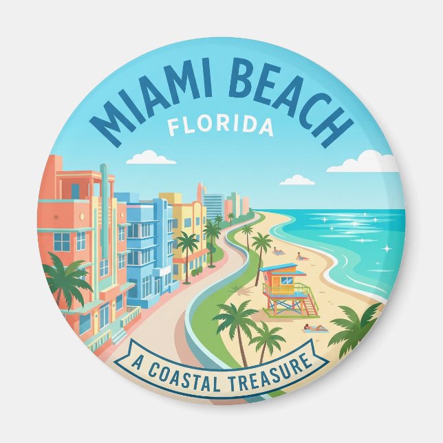 Miami Beach Florida Magnet (Framsidan)