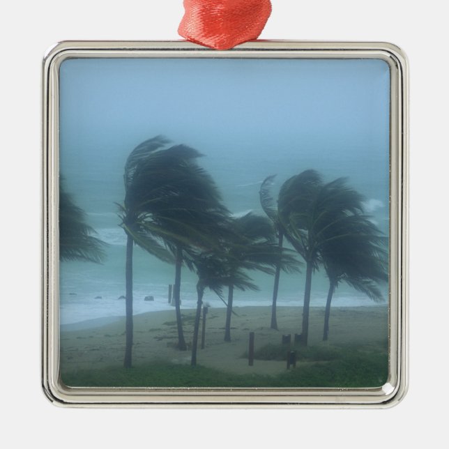 Miami Beach, Florida, orkanvindar piskar Julgransprydnad Metall (Framsidan)