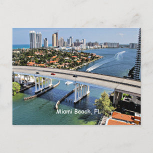 Miami Beach, Florida panoramabild, fotografi Vykort