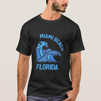 Miami Beach Florida Pocket Wave T Shirt