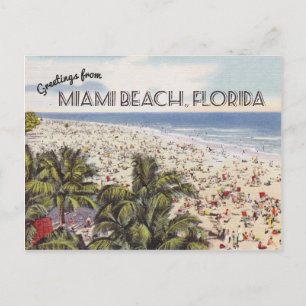 Miami Beach Florida Postcard Vintage Vykort