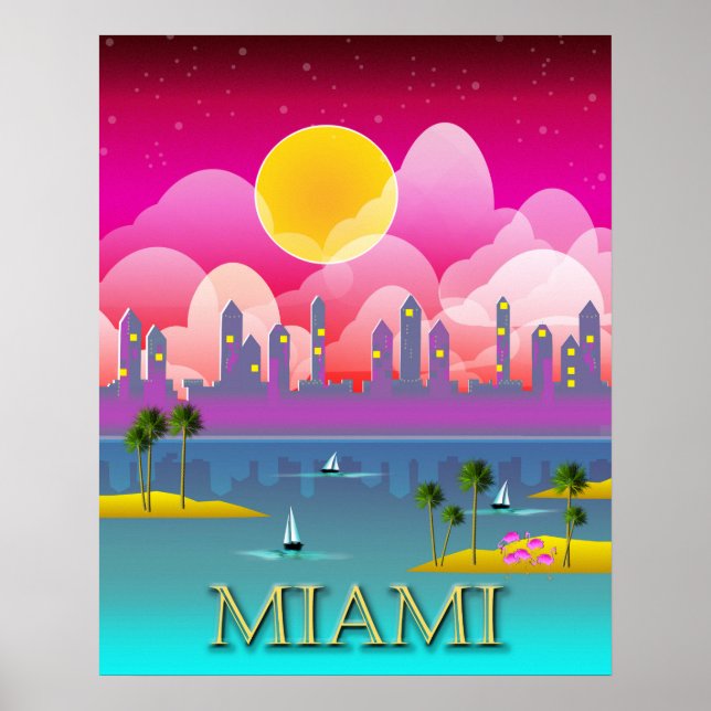Miami Beach Florida Poster (Framsidan)