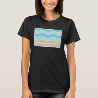 Miami Beach Florida Retro FL Vågar Beach Souvenir T Shirt