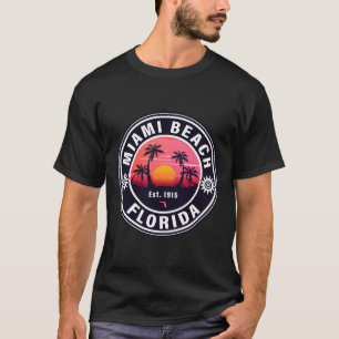 Miami Beach Florida Retro Sunset Souvenirs 60 T Shirt