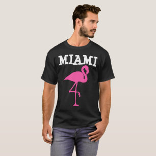MIAMI BEACH FLORIDA rosa FlamingoT-tröja T Shirt