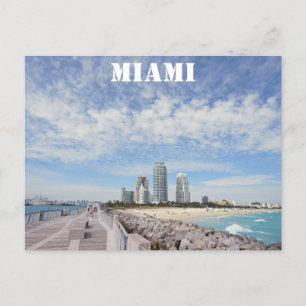 Miami Beach Florida South Pointe Park Pier Travel Vykort