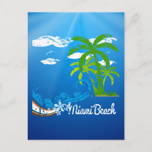 Miami Beach Florida Souvenir Vykort